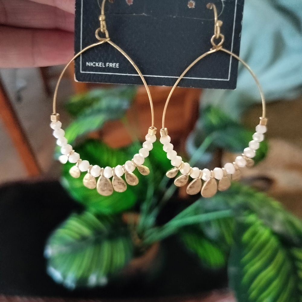 Beaded Hoop Earrings